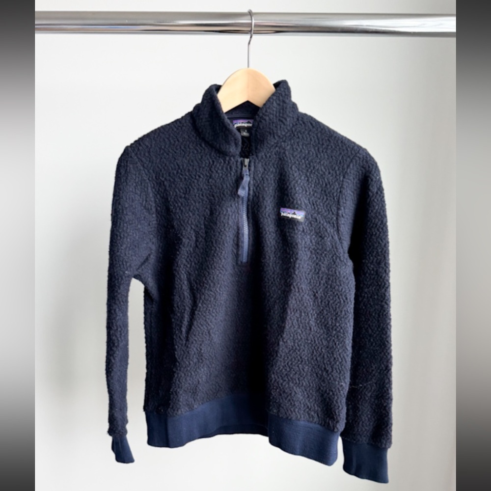Patagonia Women’s Blue Woolyester Fleece Half-Zip Pullover (S) Recycled Wool